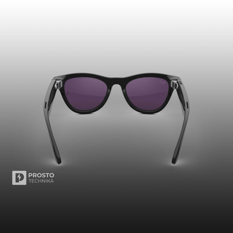 Ray-Ban Skyler (Gen 2) Глянцевый Чёрный с Прозрачно-Аметистовыми линзами